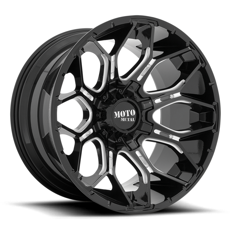 Alloy wheel MO808 Sniper Gloss Black Milled Moto Metal