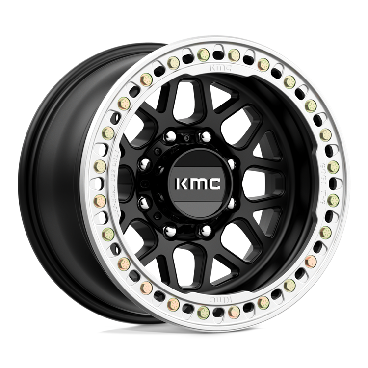 Alloy wheel KM235 Grenade Crawl Beadlock Satin Black KMC