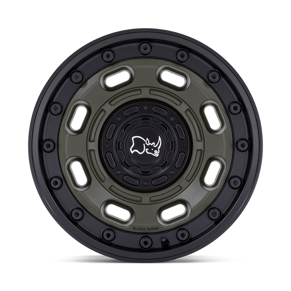 Alloy wheel Olive Drab Green W/ Black LIP Atlas Black Rhino
