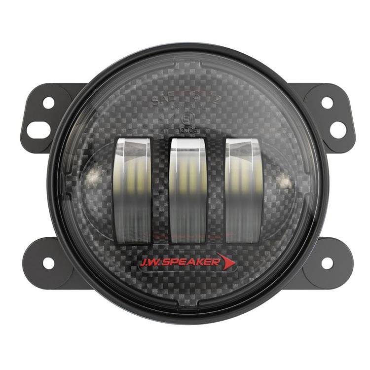 LED fog lights 4" round carbon JW Speaker 6145 J2 Series