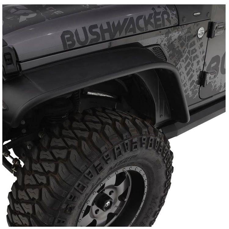 Front and rear fender flares standard coverage Bushwacker Flat Style