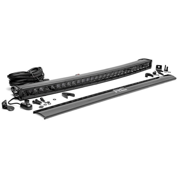 LED light bar 30" single row curved spot Rough Country Black Series