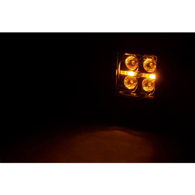 LED fog light kit Amber DRL Rough Country Black Series