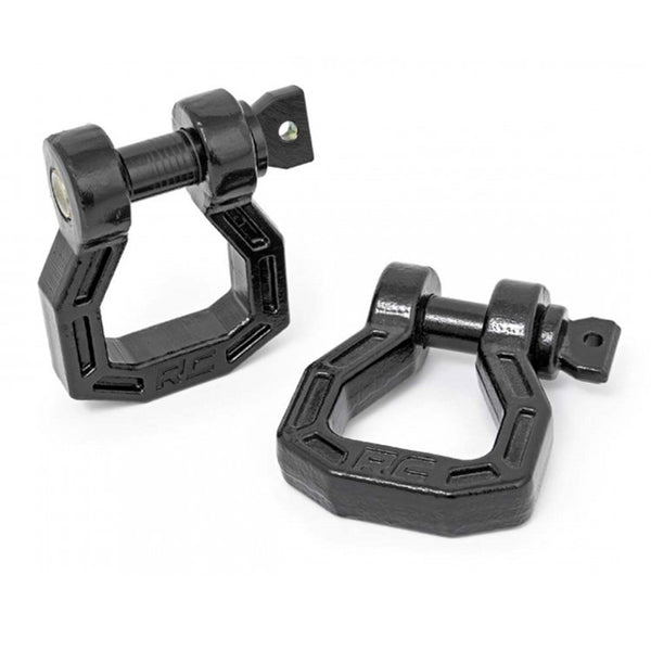 D-ring shackle kit black Rough Country 3/4"