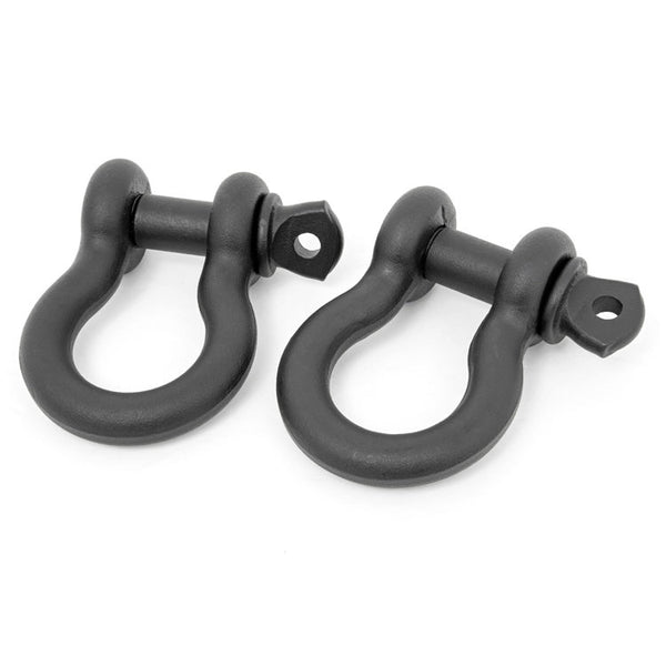 D-ring shackles black Rough Country 3/4"