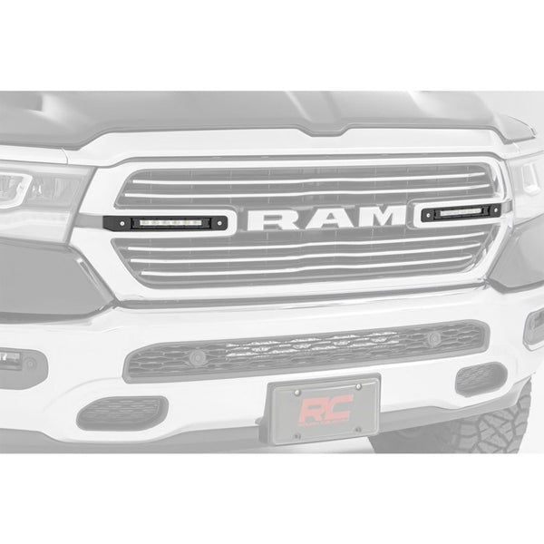 Dual LED grille kit 6" Rough Country Chrome Series