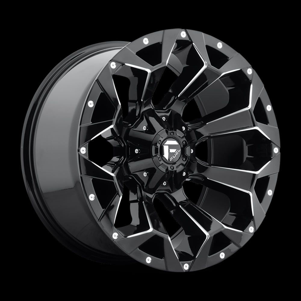 Alloy wheel D576 Assault Gloss Black Milled Fuel