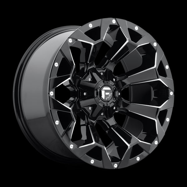 Alloy wheel D576 Assault Gloss Black Milled Fuel