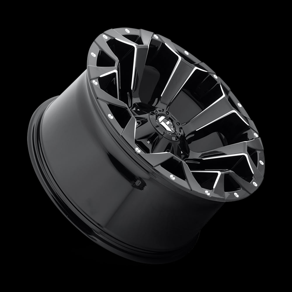 Alloy wheel D576 Assault Gloss Black Milled Fuel