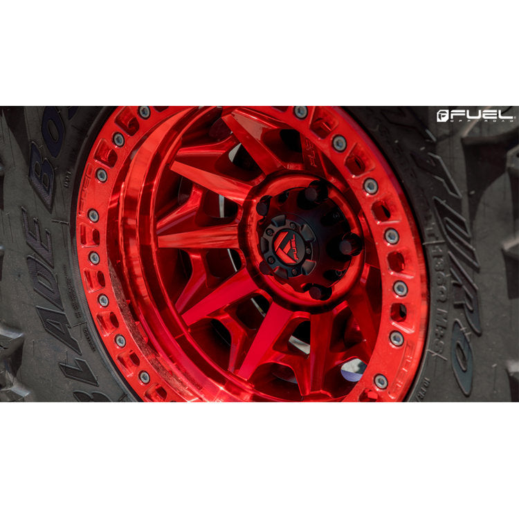 Alloy wheel D695 Covert Candy Red/Black Ring Fuel