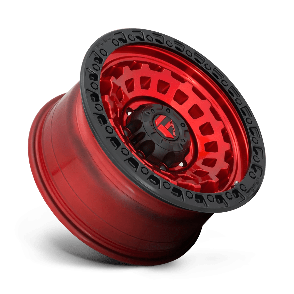Alloy wheel D632 Zephyr Candy RED Black Bead Ring Fuel
