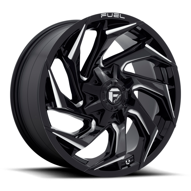 Alloy wheel D753 Reaction Gloss Black Milled Fuel