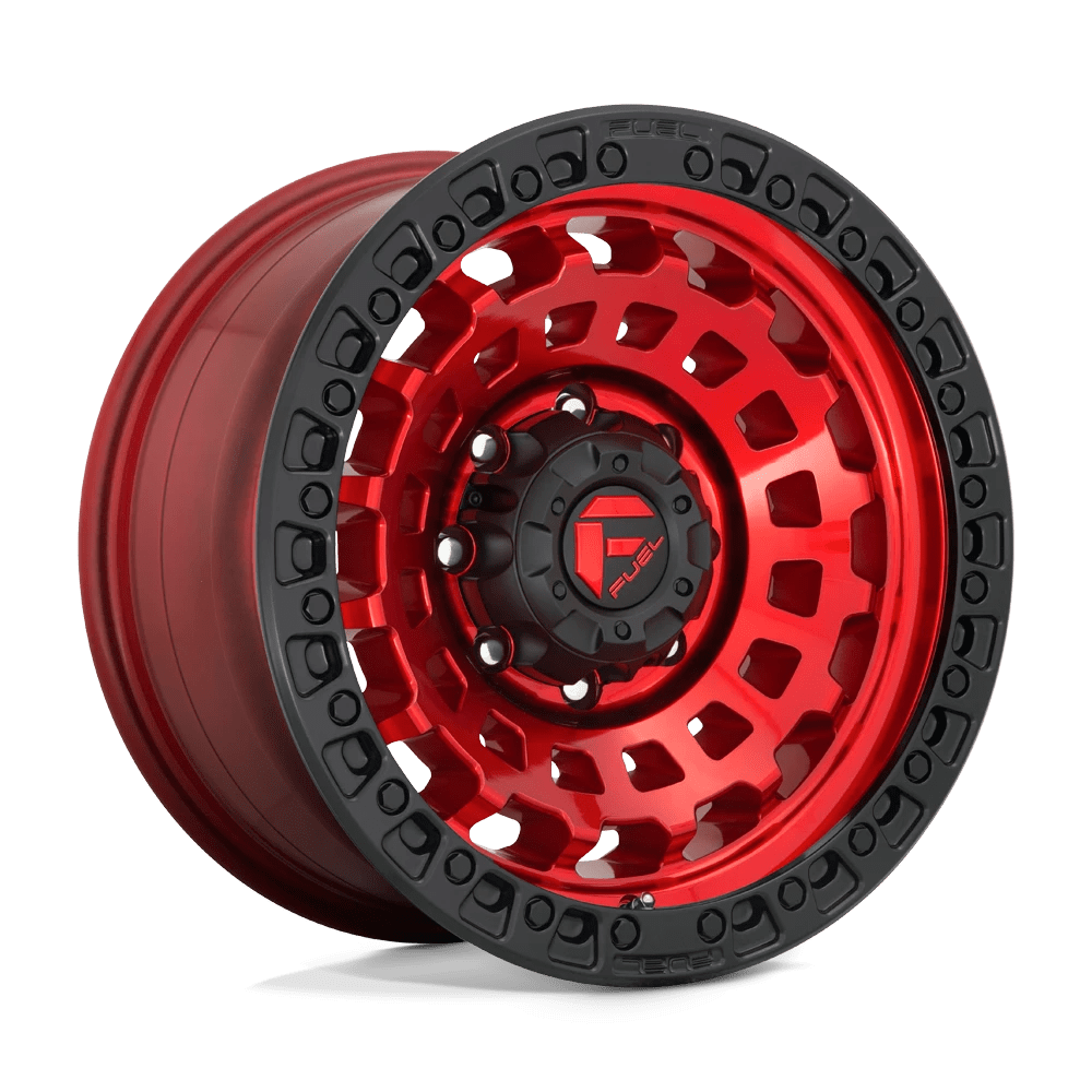 Alloy wheel D632 Zephyr Candy RED Black Bead Ring Fuel