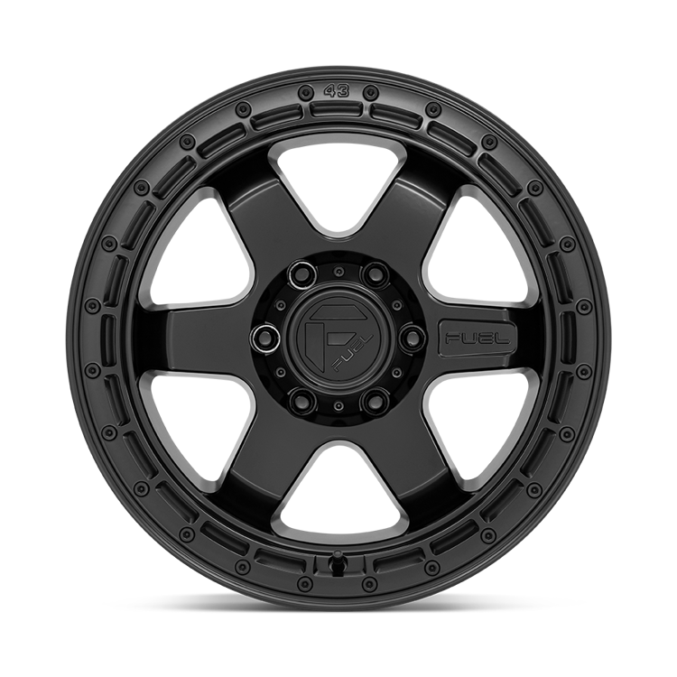 Alloy wheel D750 Block Matte Black W/ Black Ring Fuel