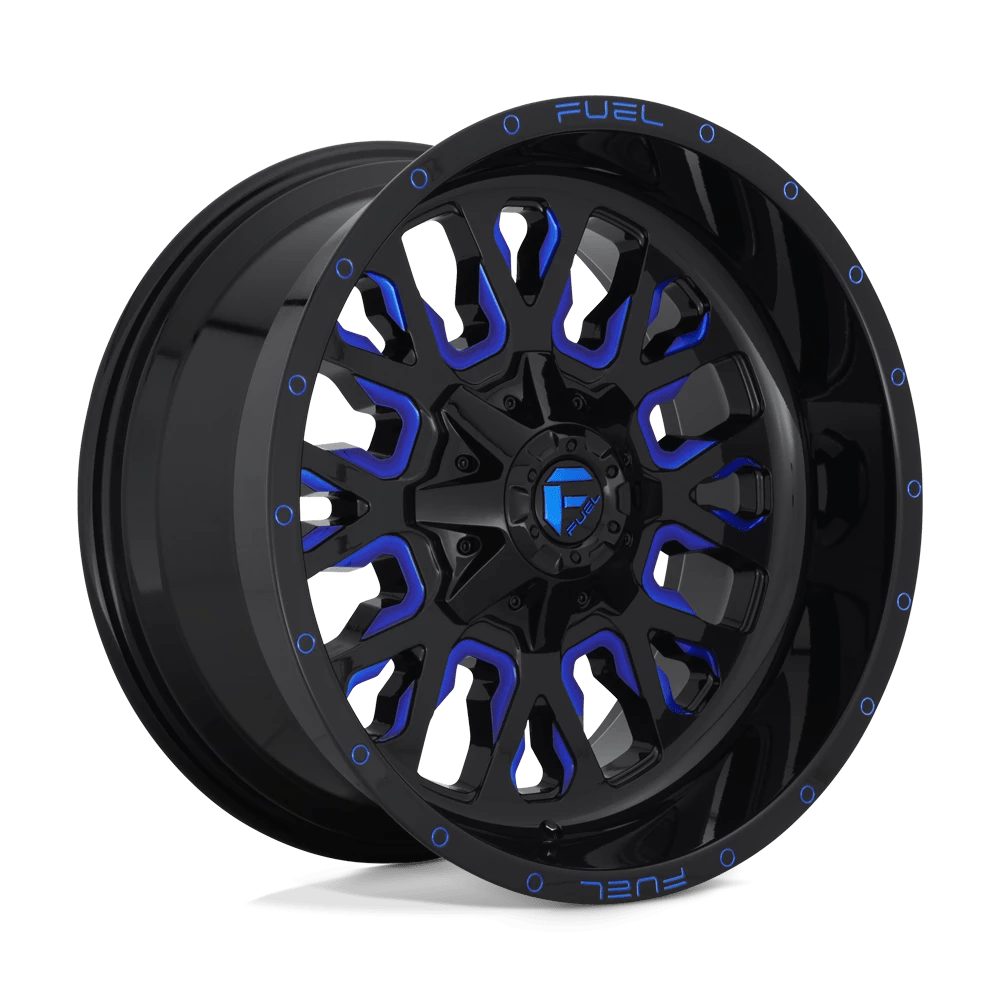 Alloy wheel D645 Stroke Gloss Black Blue Tinted Clear Fuel