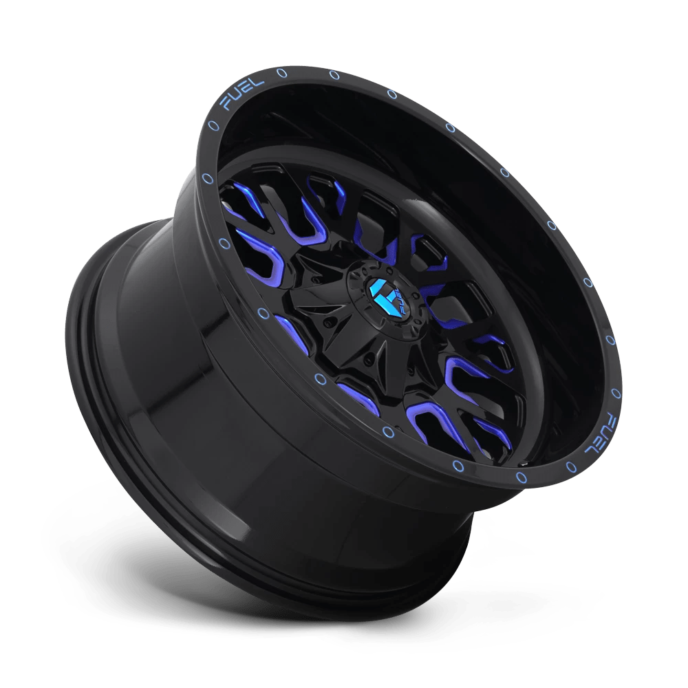 Alloy wheel D645 Stroke Gloss Black Blue Tinted Clear Fuel
