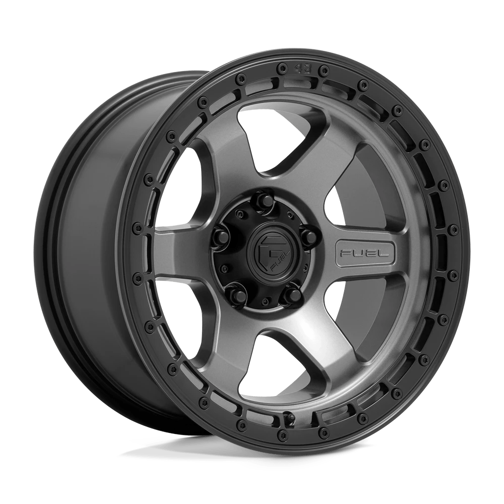 Alloy wheel D752 Block Matte Gunmetal W/ Black Ring Fuel