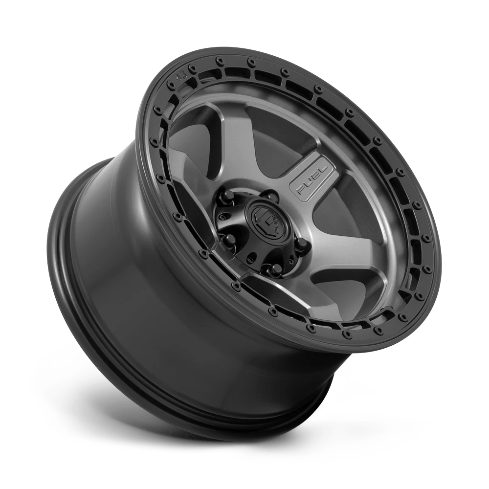Alloy wheel D752 Block Matte Gunmetal W/ Black Ring Fuel