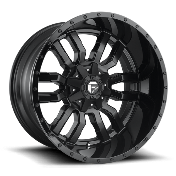 Alloy wheel D596 Sledge Matte Black Gloss Black LIP Fuel