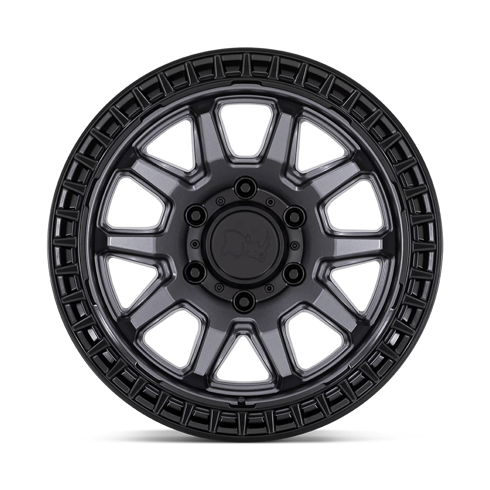 Alloy wheel Matte Gunmetal W/ Matte Black LIP Calico Black Rhino