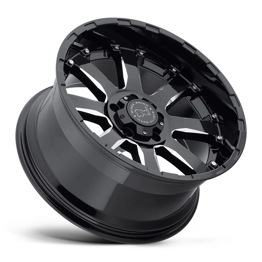 Alloy wheel Gloss Black W/ Milled Spokes Sierra Black Rhino