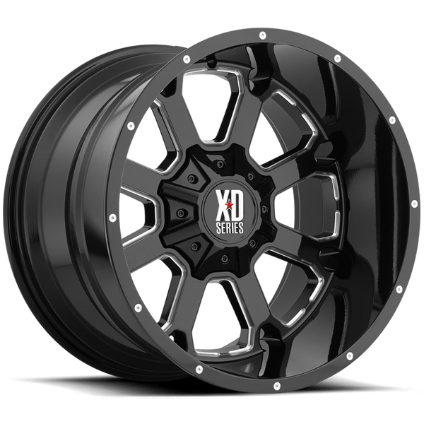 Alloy wheel XD825 Buck 25 Gloss Black Milled XD Series