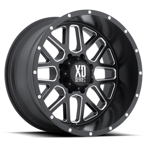 Alloy wheel XD820 Grenade Satin Black Milled XD Series