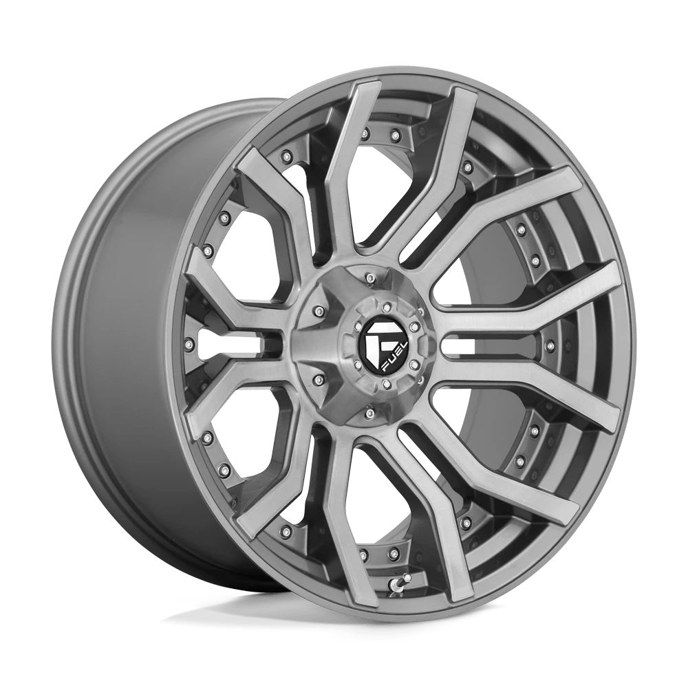 Alloy wheel D713 Rage Platinum Brushed GUN Metal Tinted Clear Fuel