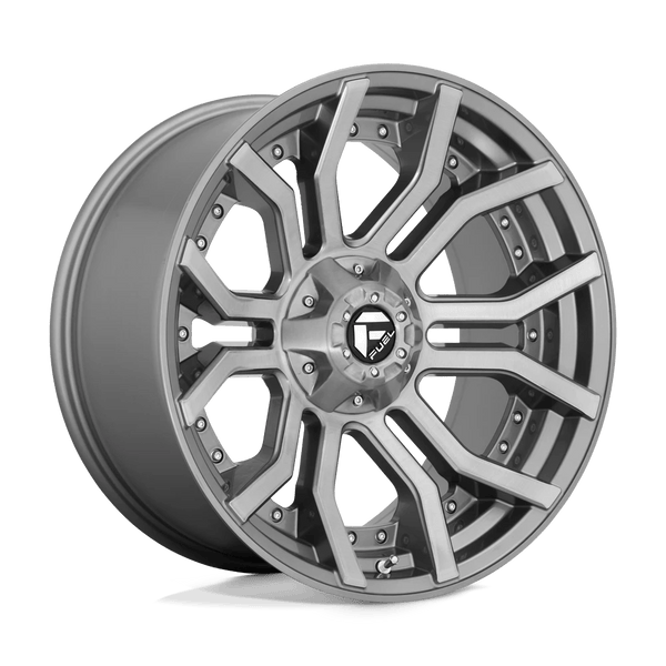 Alloy wheel D713 Rage Platinum Brushed GUN Metal Tinted Clear Fuel