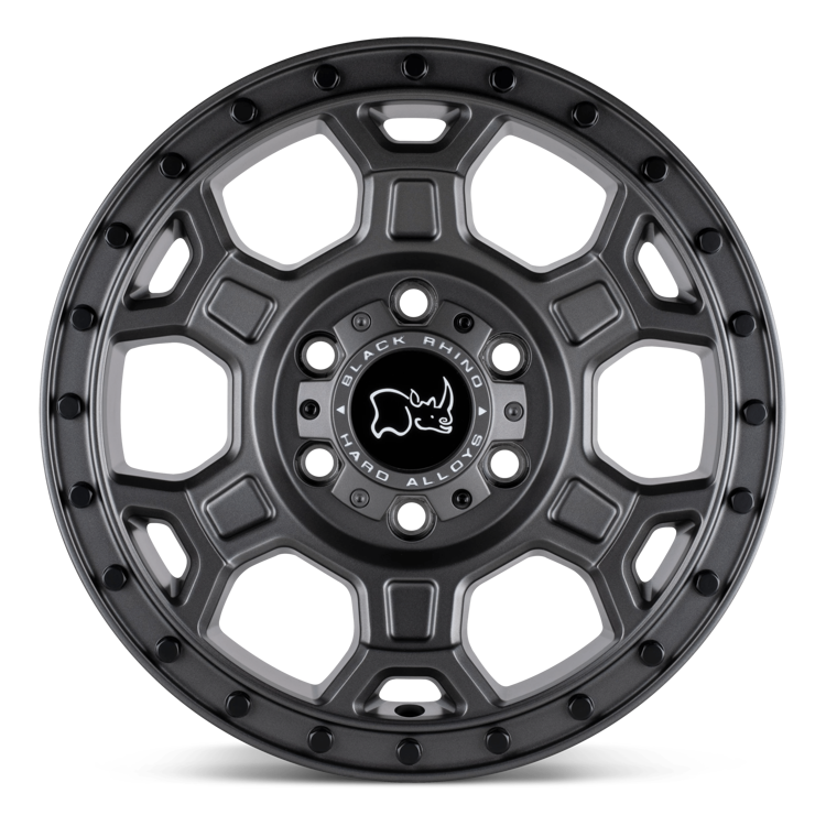 Alloy wheel Matte Gunmetal W/ Black Bolts Midhill Black Rhino