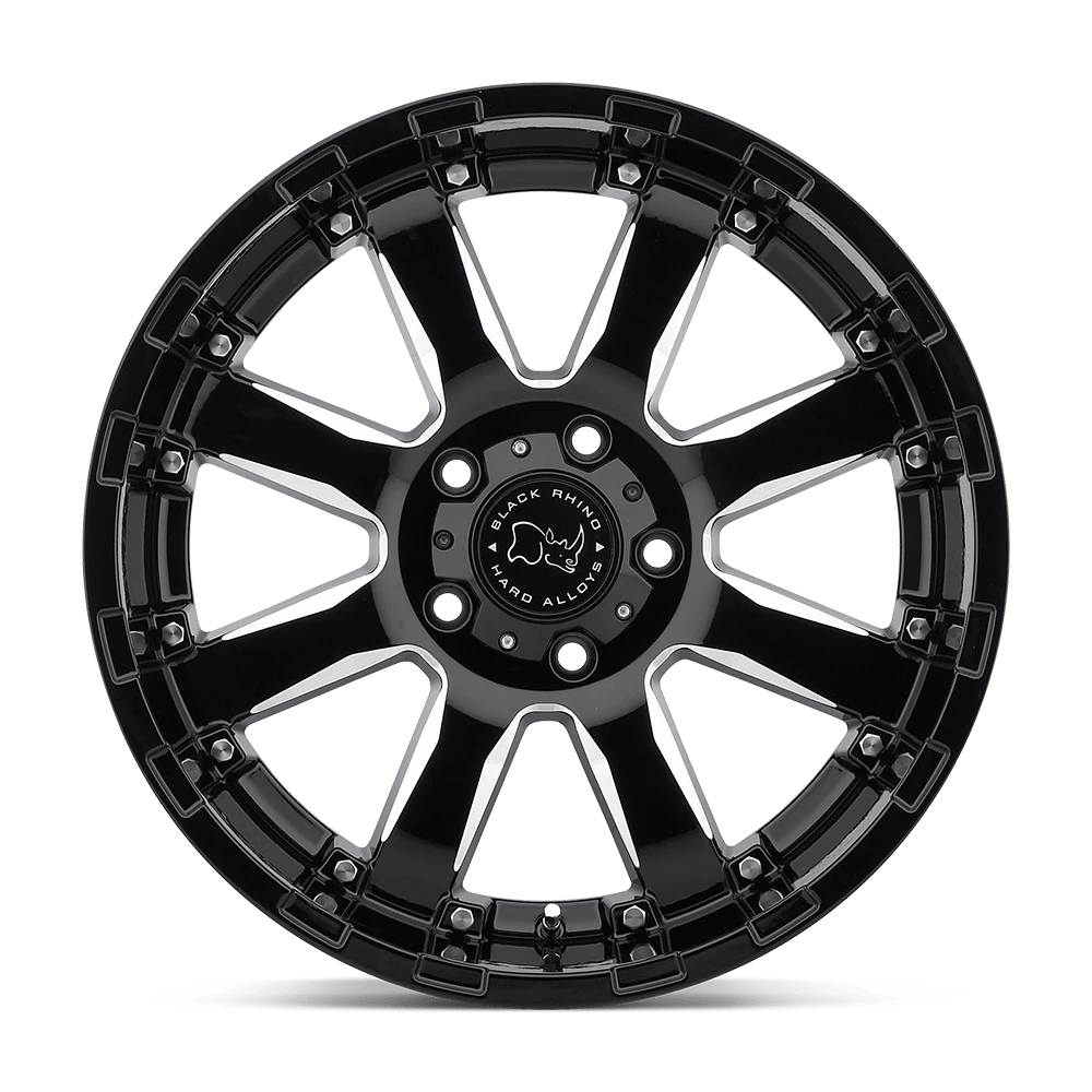 Alloy wheel Gloss Black W/ Milled Spokes Sierra Black Rhino