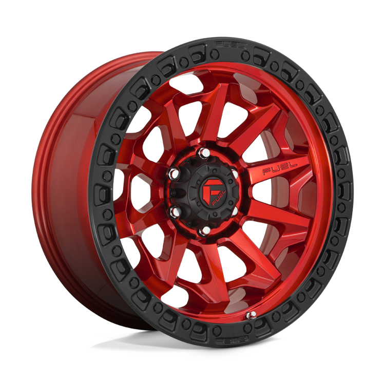 Alloy wheel D695 Covert Candy RED Black Bead Ring Fuel