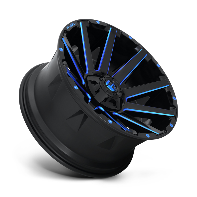 Alloy wheel D644 Contra Gloss Black Blue Tinted Clear Fuel