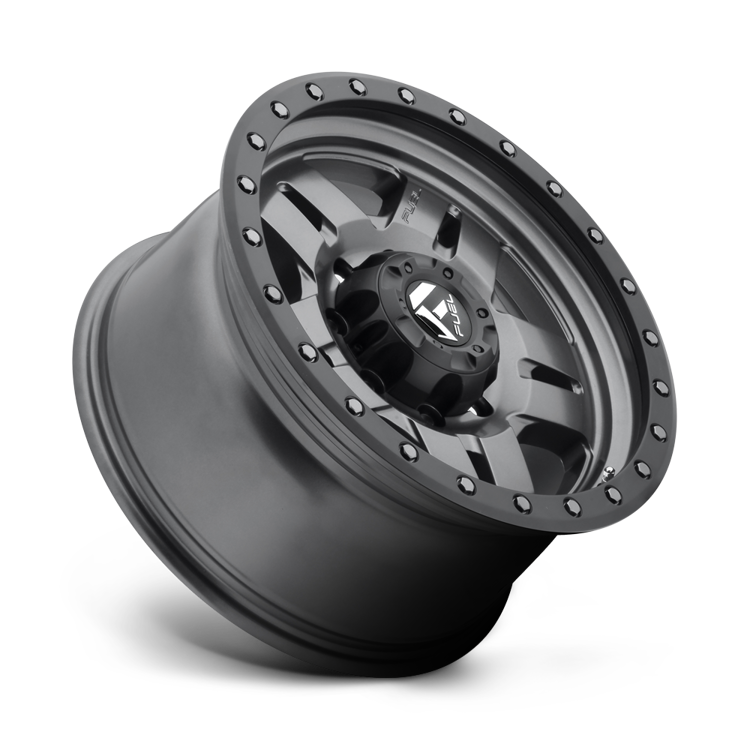 Alloy wheel D558 Anza Matte GUN Metal Black Bead Ring Fuel