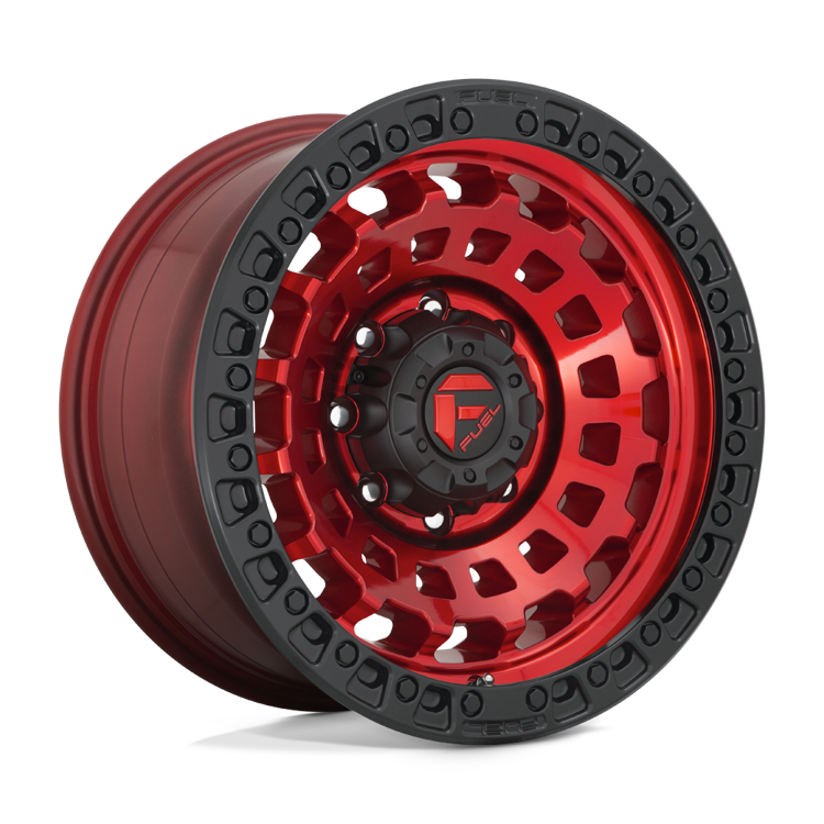 Alloy wheel D632 Zephyr Candy RED Black Bead Ring Fuel