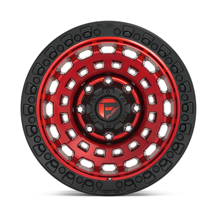 Alloy wheel D632 Zephyr Candy RED Black Bead Ring Fuel