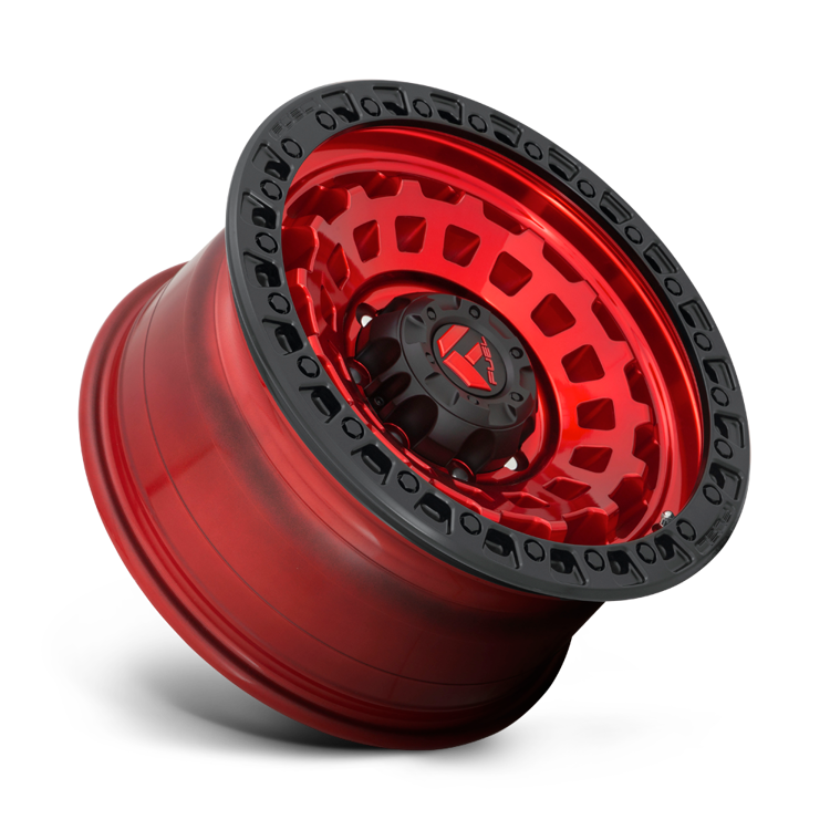 Alloy wheel D632 Zephyr Candy RED Black Bead Ring Fuel