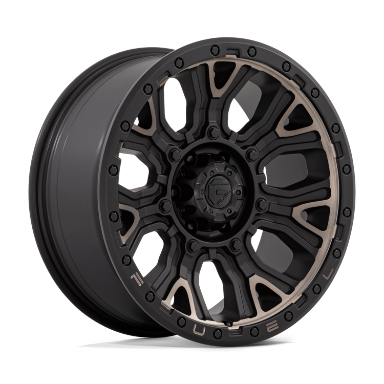 Alloy wheel D824 Traction Matte Black W/ Double Dark Tint Fuel