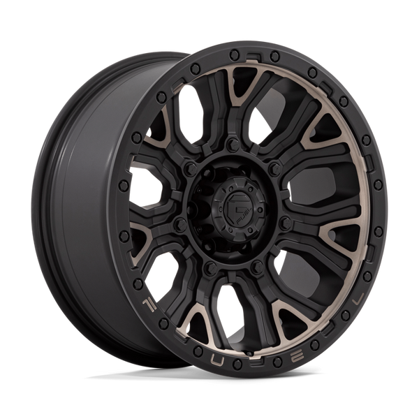 Alloy wheel D824 Traction Matte Black W/ Double Dark Tint Fuel