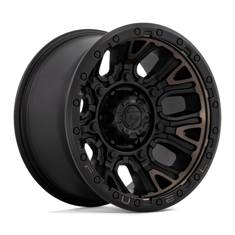 Alloy wheel D824 Traction Matte Black W/ Double Dark Tint Fuel