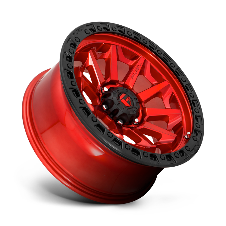 Alloy wheel D695 Covert Candy RED Black Bead Ring Fuel