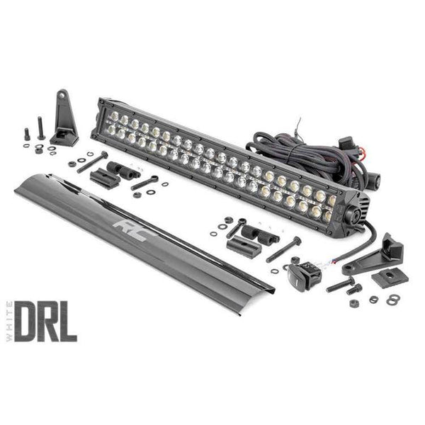 LED light bar 20" dual row white DRL spot/floot Rough Country Black Series