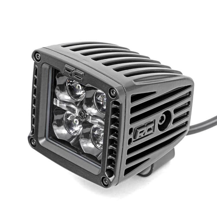 LED lights 2" square white DRL spot Rough Country Black Series
