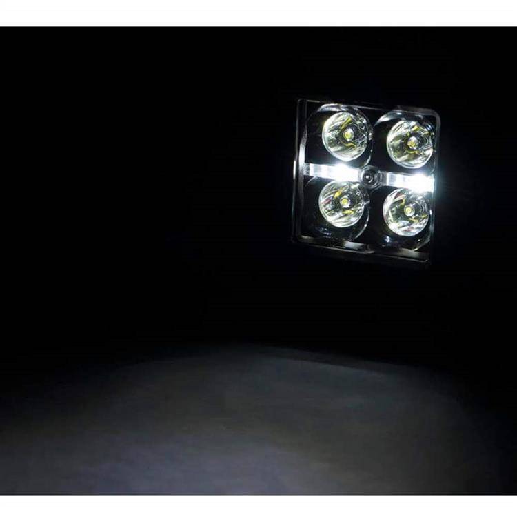LED lights 2" square white DRL spot Rough Country Black Series