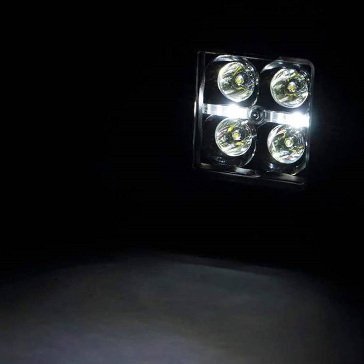 LED lights 2" square white DRL spot Rough Country Black Series