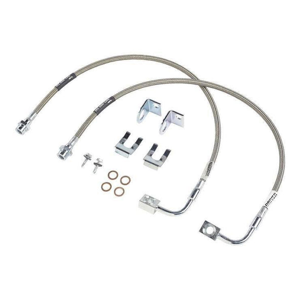 Front brake line set stainless steel 24" Rubicon Express Lift 4-6"