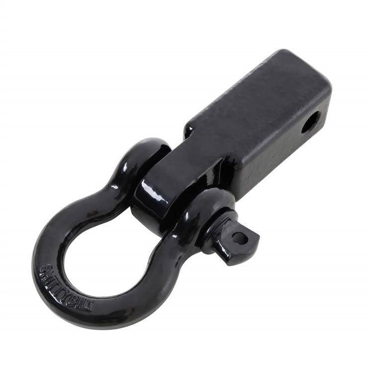 Receiver mounted D-ring shackle steel black Smittybilt