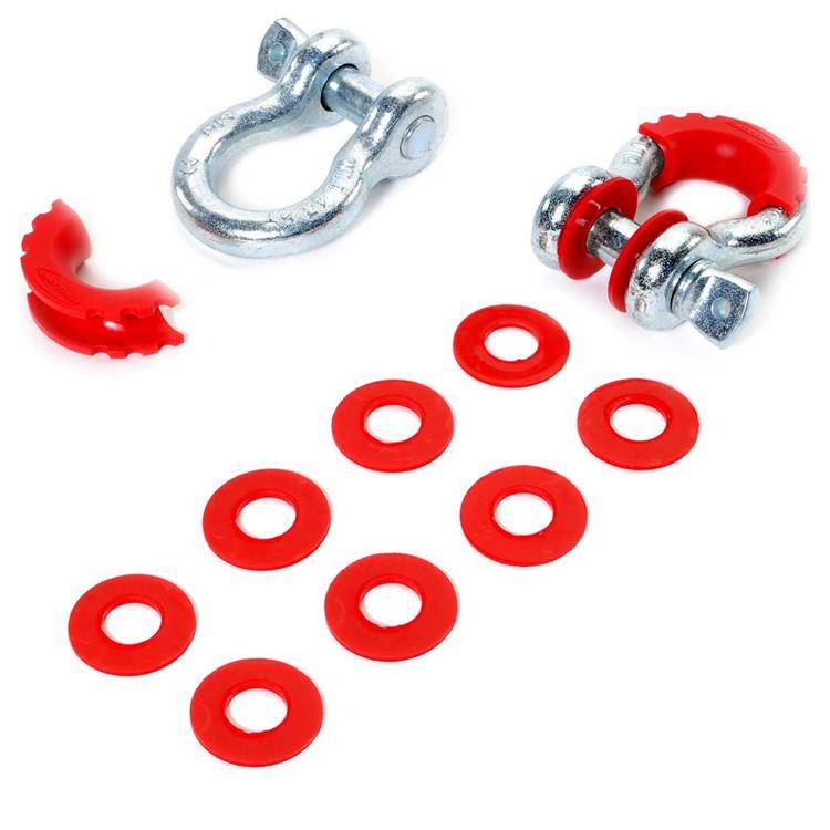 D-Ring Shackle Washers Red Daystar