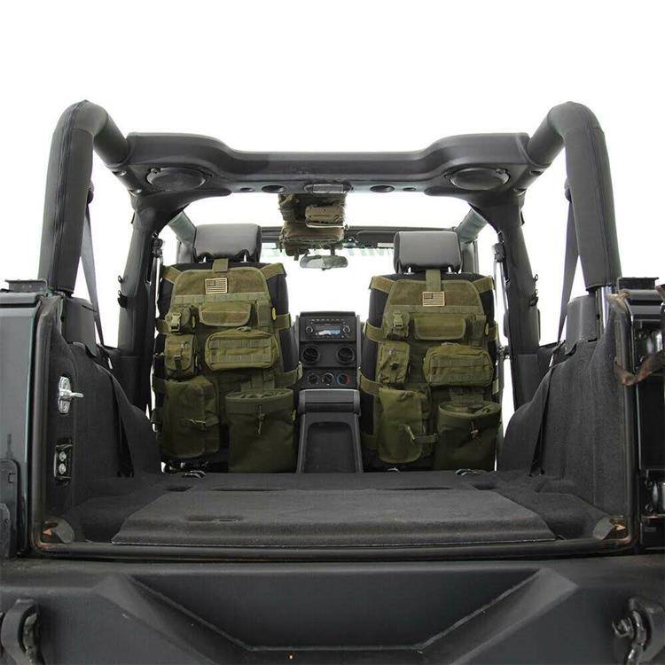 Front seat back covers universal O.D. green Smittybilt G.E.A.R.