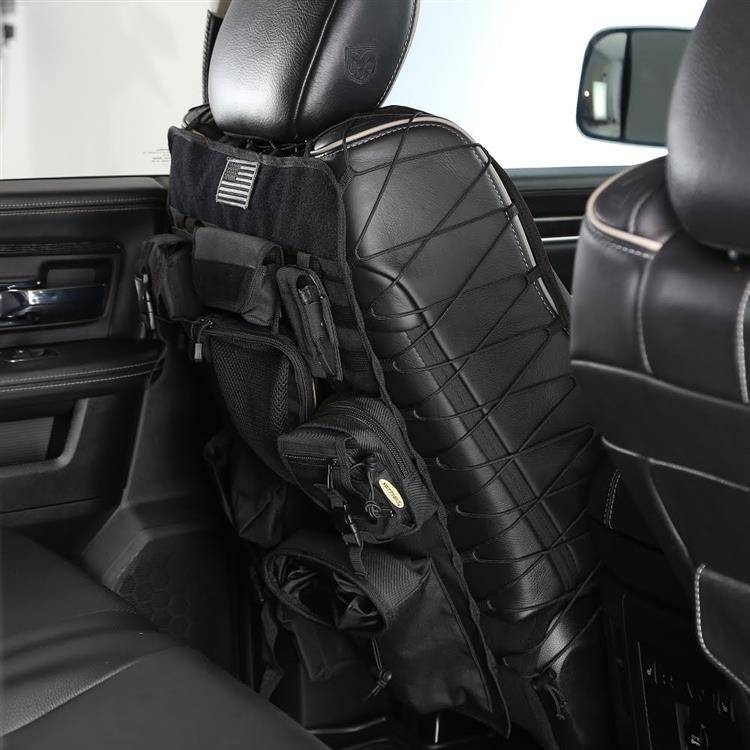 Front seat back covers universal black Smittybilt G.E.A.R.
